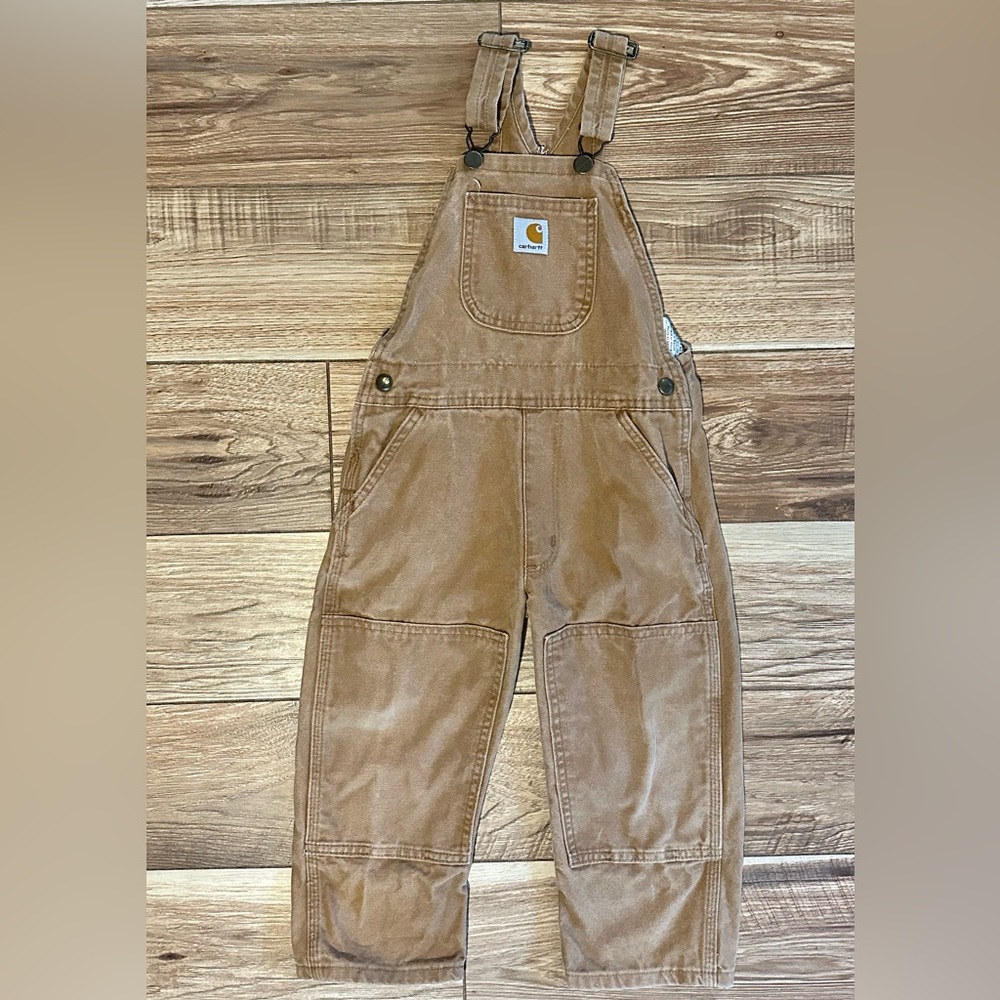 Carhartt bundle: 4T bibs and size 5 zip up camo hoodie